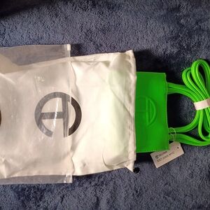 Telfar Neon Green Shopping Bag
